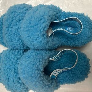 UGG Fluffy Blue Slippers